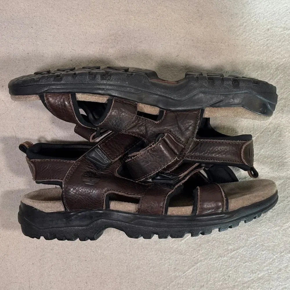 Timberland Sandal Open Toe Hook and Loop Leather Mens Size 10M